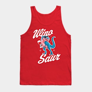 WinoSaur Trex Dinosaur Wine Winosaur Funny Wine Lover Tank Top